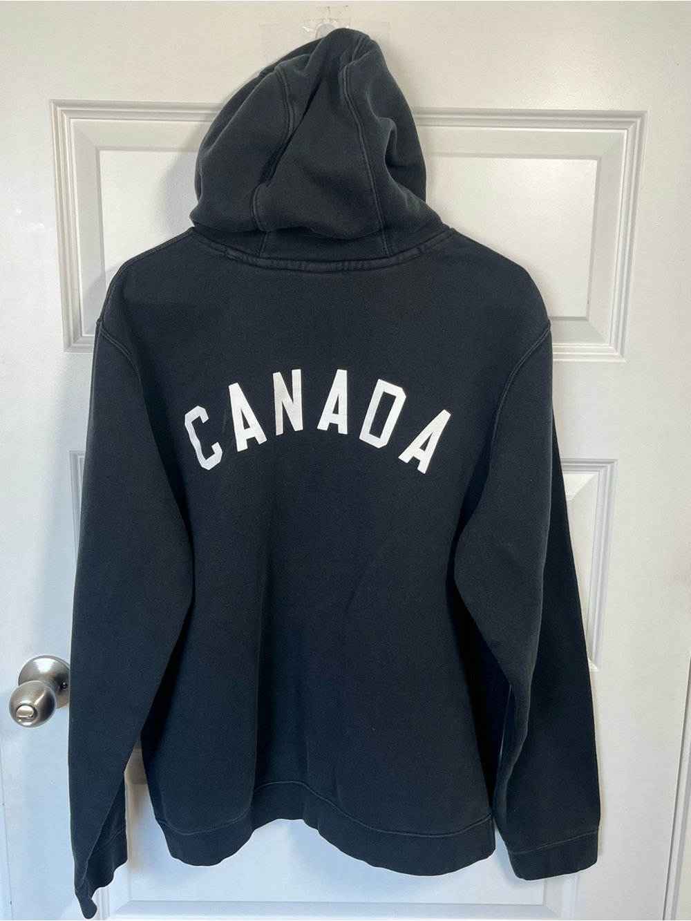 Nike Team Canada Hockey Hoodie Black Pullover Sweatshirt Large - Picture 2 of 4